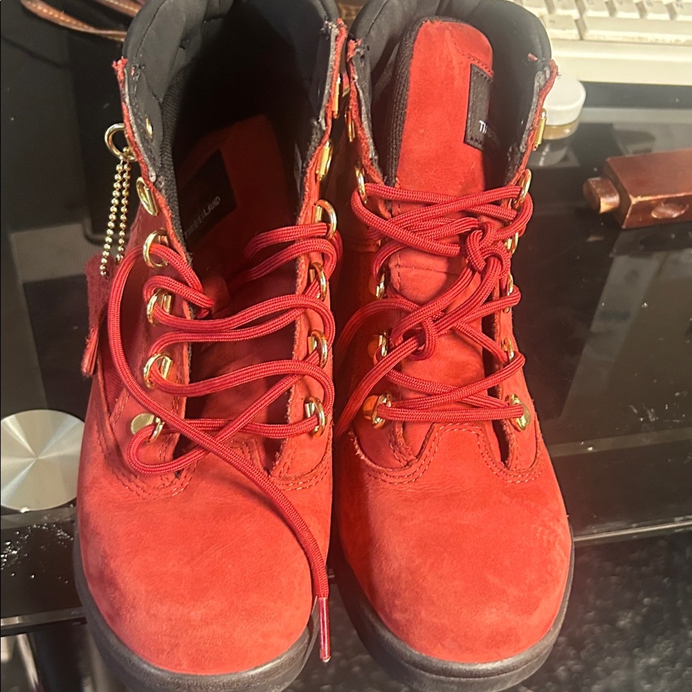Red Suede Women's Boots